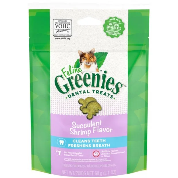    - Fish-based cat food  Greenies – Dental Cat Treats – Succulent Shrimp (Limited Edition)