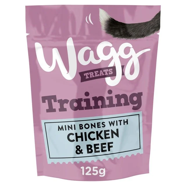 - Hypoallergenic dog foodWagg Training Dog Treats with Chicken & Beef   125g