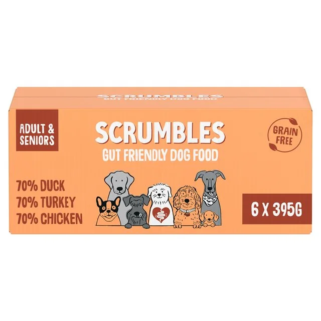 - Dog food improves immunityScrumbles Wet Dog Food Meat Multipack   6 x 395g