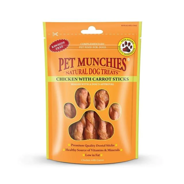 Pet Munchies Chicken with Carrot Sticks    80g