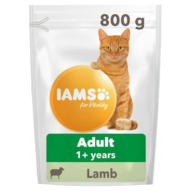 IAMS for Vitality Adult Cat  Food With Lamb   800g