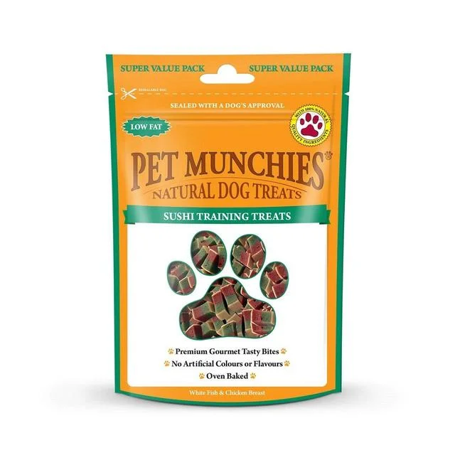 - ProNevus dog food palatabilityPet Munchies Sushi Training Dog Treats   150g