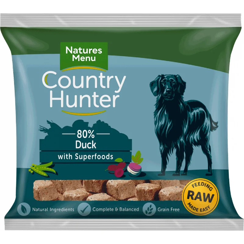  -Fish-containing dog foodNatures Menu Country Hunter Raw Duck Nuggets