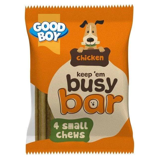  -Fish-containing dog foodGood Boy Busy Bar Small Chews Dog Treats Chicken   108g