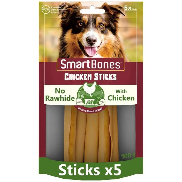  -Cost-effective dog foodSmartBones Chicken Rawhide Free Sticks Dog Treats   100g