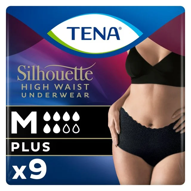 TENA Silhouette Incontinence Pants Black M   9 per pack