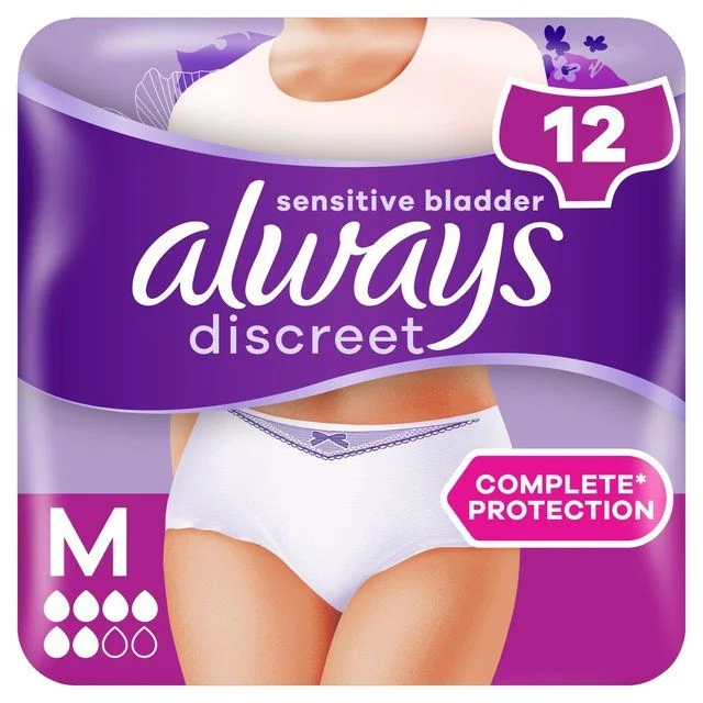 Always Discreet Incontinence Pants M   12 per pack