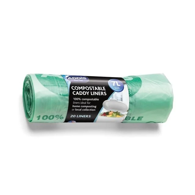 Addis 7 Litre 100% Biodegradable Compost Food Caddy Liners    20 per pack