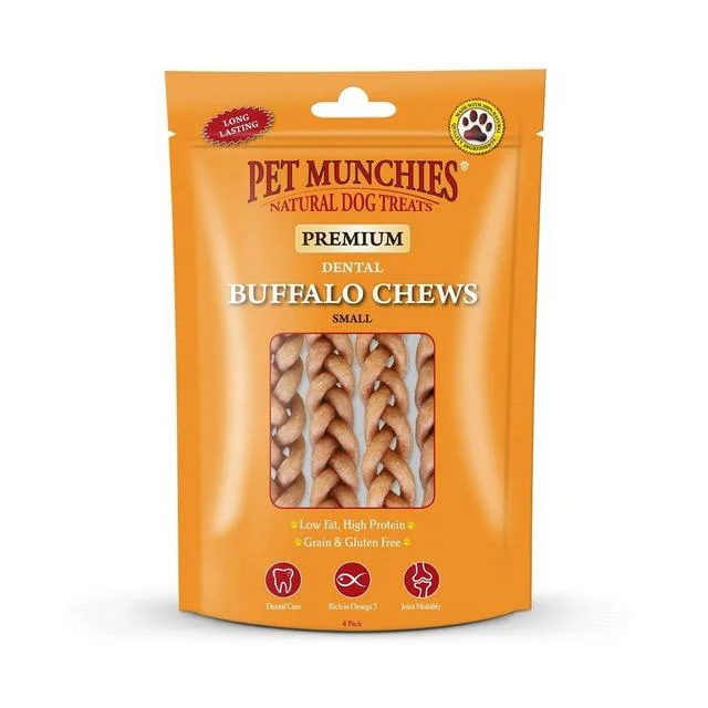  -High-fiber dog foodPet Munchies Small Buffalo Dental Chew Dog Treats   55g