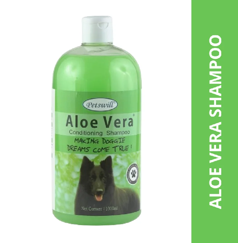 Pet shampoo: a shampoo specifically used to clean pet hair,Petswill Aleo Vera Shampoo for Dogs and Cats