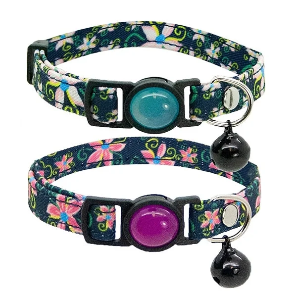 - Parrot toy selectionFlower Denim Cat Collar